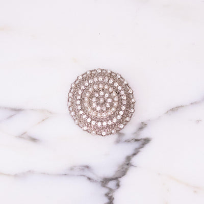 Vintage Faux Pearl and Diamond Rhinestone Brooch by Unsigned Beauty - Vintage Meet Modern Vintage Jewelry - Chicago, Illinois - #oldhollywoodglamour #vintagemeetmodern #designervintage #jewelrybox #antiquejewelry #vintagejewelry