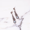 Vintage Sterling Silver and Blue Topaz Crystal Marcasite Dangling Earrings by Sterling Silver - Vintage Meet Modern Vintage Jewelry - Chicago, Illinois - #oldhollywoodglamour #vintagemeetmodern #designervintage #jewelrybox #antiquejewelry #vintagejewelry