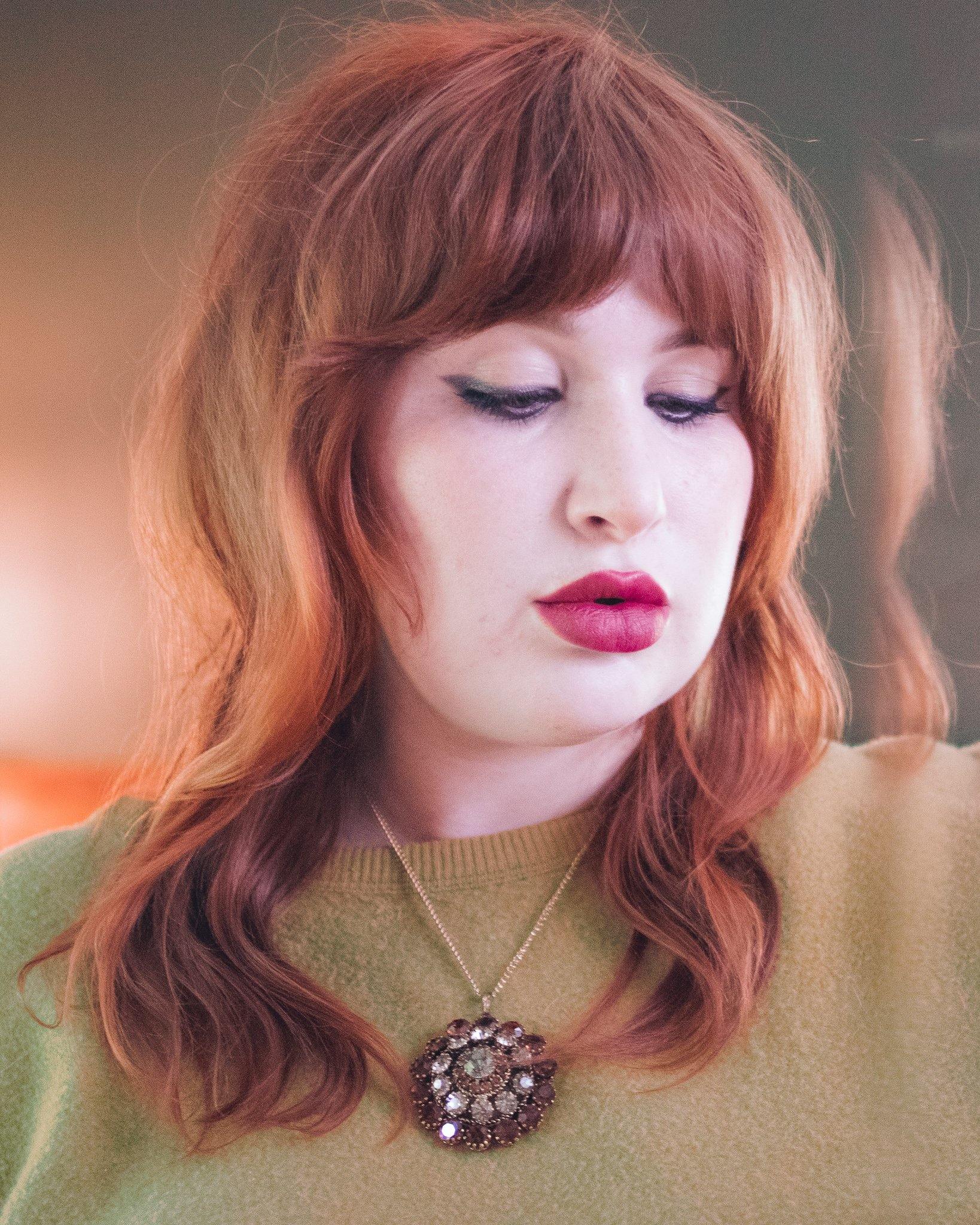 Vintage Amber and Smokey Rhinestone Medallion Pendant Necklace by Vintage Meet Modern - Vintage Meet Modern Vintage Jewelry - Chicago, Illinois - #oldhollywoodglamour #vintagemeetmodern #designervintage #jewelrybox #antiquejewelry #vintagejewelry