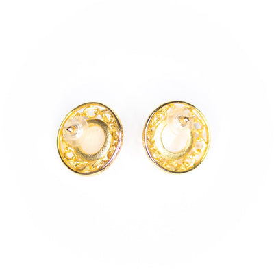 Vintage Round Pearl and Gold Statement Earrings by Unsigned Beauty - Vintage Meet Modern Vintage Jewelry - Chicago, Illinois - #oldhollywoodglamour #vintagemeetmodern #designervintage #jewelrybox #antiquejewelry #vintagejewelry