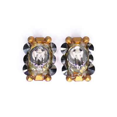 Vintage Large Pink Rhinestone Statement Earrings by Unsigned Beauty - Vintage Meet Modern Vintage Jewelry - Chicago, Illinois - #oldhollywoodglamour #vintagemeetmodern #designervintage #jewelrybox #antiquejewelry #vintagejewelry