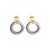 Vintage Gold and Silver Cable Doorknocker Earrings