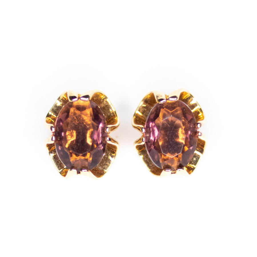 Vintage Ametrine Caged Crystal Earrings by Unsigned Beauty - Vintage Meet Modern Vintage Jewelry - Chicago, Illinois - #oldhollywoodglamour #vintagemeetmodern #designervintage #jewelrybox #antiquejewelry #vintagejewelry