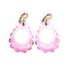 Vintage Pink Lucite Doorknocker Earrings by Unsigned Beauty - Vintage Meet Modern Vintage Jewelry - Chicago, Illinois - #oldhollywoodglamour #vintagemeetmodern #designervintage #jewelrybox #antiquejewelry #vintagejewelry