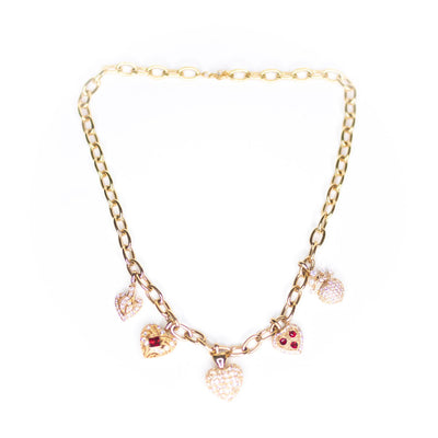 Vintage Heart Charm Necklace by Unsigned Beauty - Vintage Meet Modern Vintage Jewelry - Chicago, Illinois - #oldhollywoodglamour #vintagemeetmodern #designervintage #jewelrybox #antiquejewelry #vintagejewelry