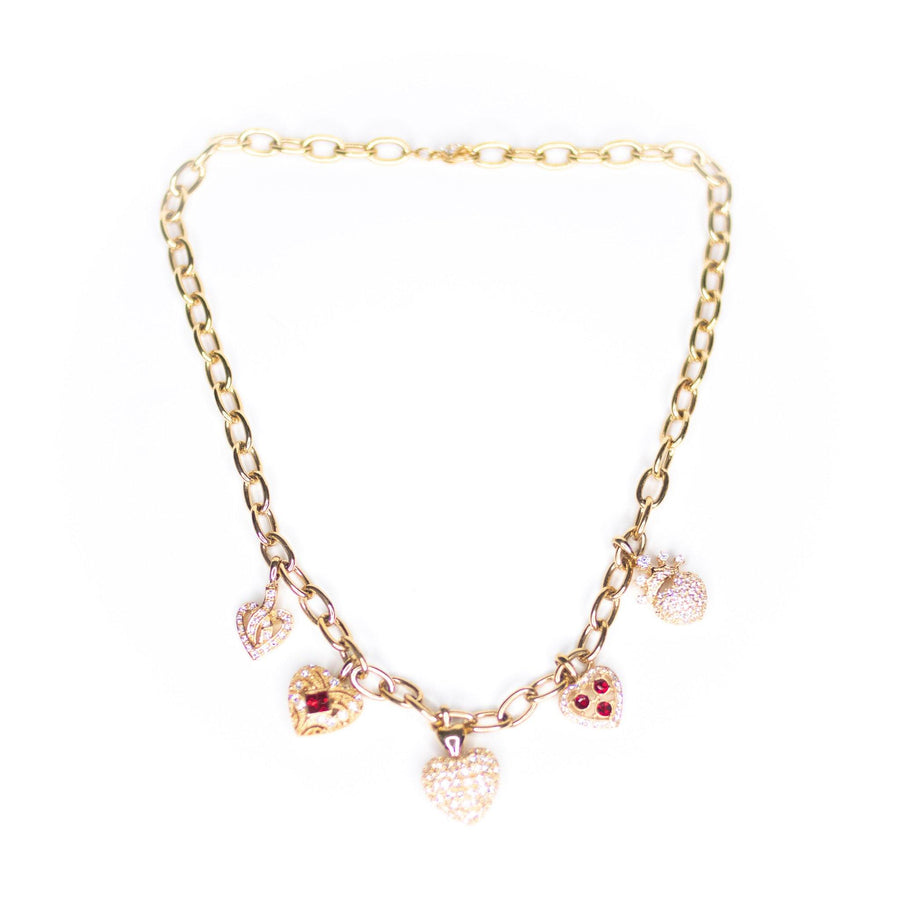 Vintage Heart Charm Necklace by Unsigned Beauty - Vintage Meet Modern Vintage Jewelry - Chicago, Illinois - #oldhollywoodglamour #vintagemeetmodern #designervintage #jewelrybox #antiquejewelry #vintagejewelry