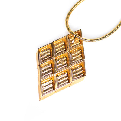 Vintage Emmons Gold Diamond Diamante Statement Necklace by Emmons - Vintage Meet Modern Vintage Jewelry - Chicago, Illinois - #oldhollywoodglamour #vintagemeetmodern #designervintage #jewelrybox #antiquejewelry #vintagejewelry