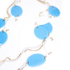 Vintage 1960s Mod Style Oversized Blue and White Disc Necklace by Vintage Meet Modern - Vintage Meet Modern Vintage Jewelry - Chicago, Illinois - #oldhollywoodglamour #vintagemeetmodern #designervintage #jewelrybox #antiquejewelry #vintagejewelry
