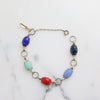 Vintage 1950s Semi-Precious Gemstone Scarab Bracelet by Vintage Meet Modern - Vintage Meet Modern Vintage Jewelry - Chicago, Illinois - #oldhollywoodglamour #vintagemeetmodern #designervintage #jewelrybox #antiquejewelry #vintagejewelry