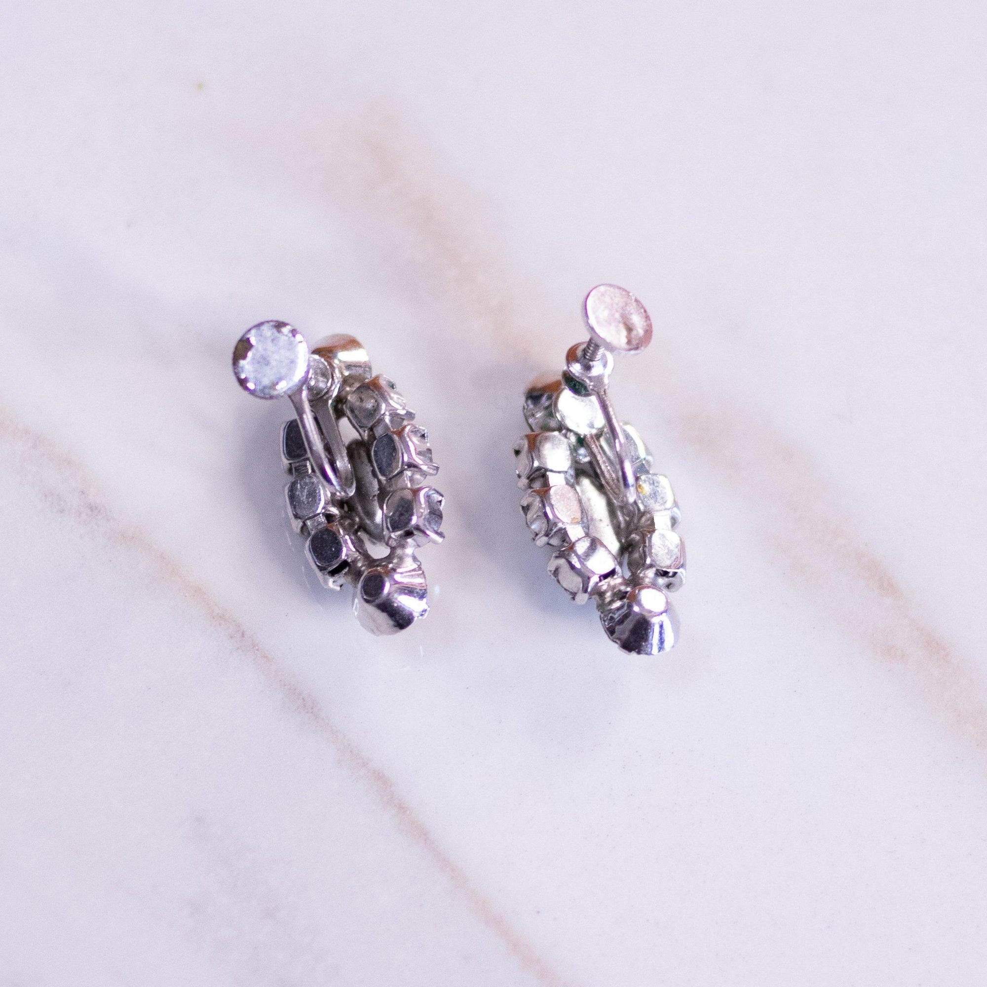 Vintage Art Deco Marquise Diamante Earrings by Unsigned Beauties - Vintage Meet Modern Vintage Jewelry - Chicago, Illinois - #oldhollywoodglamour #vintagemeetmodern #designervintage #jewelrybox #antiquejewelry #vintagejewelry