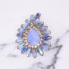 Vintage Larger Shades of Blue Brooch by Vintage Meet Modern  - Vintage Meet Modern Vintage Jewelry - Chicago, Illinois - #oldhollywoodglamour #vintagemeetmodern #designervintage #jewelrybox #antiquejewelry #vintagejewelry