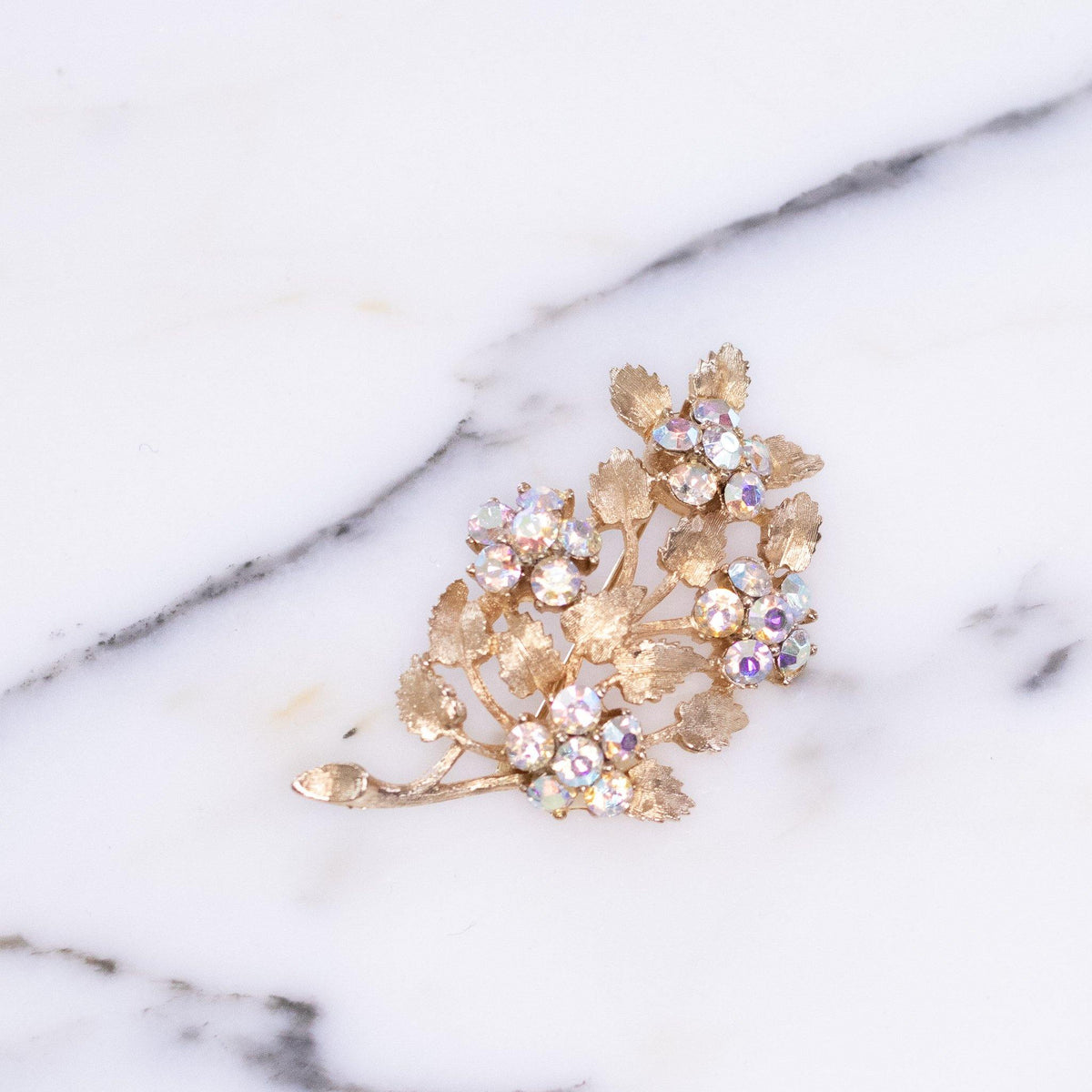 Vintage Mid Century Modern Branch and Bloom Brooch