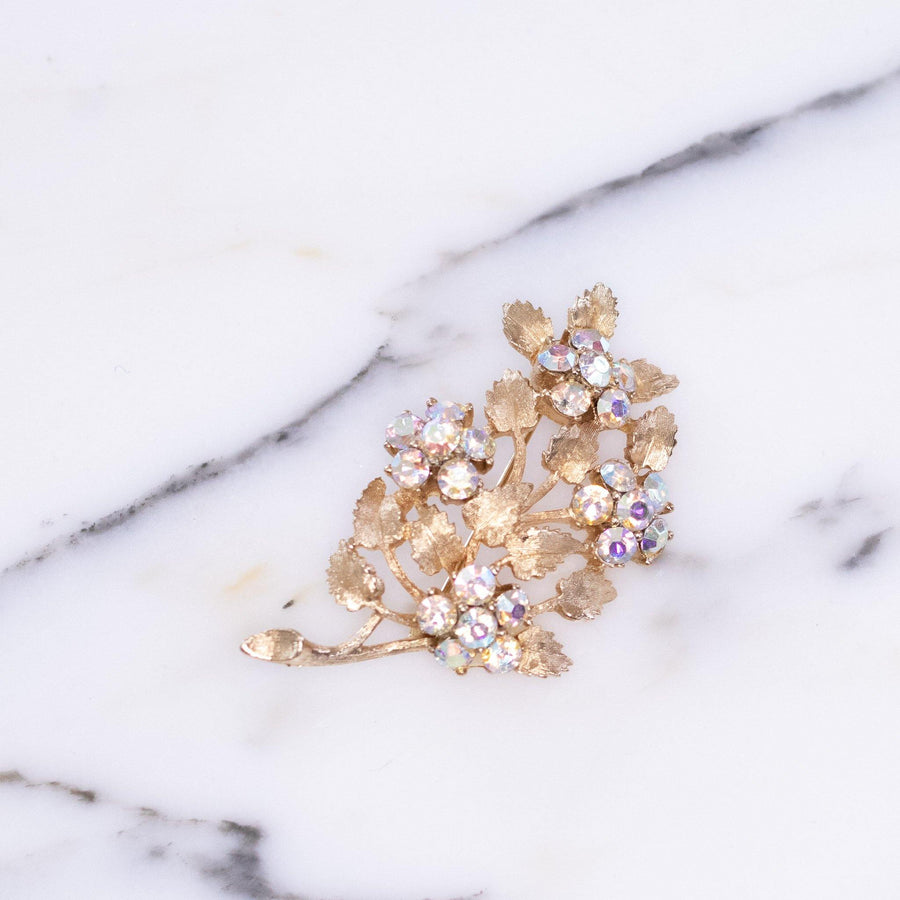 Vintage Mid Century Modern Branch and Bloom Brooch by Vintage Meet Modern - Vintage Meet Modern Vintage Jewelry - Chicago, Illinois - #oldhollywoodglamour #vintagemeetmodern #designervintage #jewelrybox #antiquejewelry #vintagejewelry