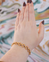 Vintage Crown Trifari Gold Textured Bracelet with Round Links by Crown Trifari - Vintage Meet Modern Vintage Jewelry - Chicago, Illinois - #oldhollywoodglamour #vintagemeetmodern #designervintage #jewelrybox #antiquejewelry #vintagejewelry