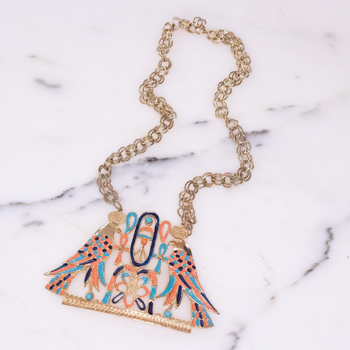 Accessocraft N.Y.C. Egyptian Winged Falcon Statement Necklace