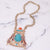 Vintage Accessocraft Turquoise Scarab Necklace