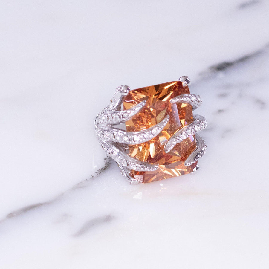 Vintage Flame and Ice Statement Cocktail Ring by Vintage Meet Modern - Vintage Meet Modern Vintage Jewelry - Chicago, Illinois - #oldhollywoodglamour #vintagemeetmodern #designervintage #jewelrybox #antiquejewelry #vintagejewelry