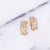 Vintage Swarovski Crystal Rhinestone Earrings, Gold Tone Setting, Clip-on