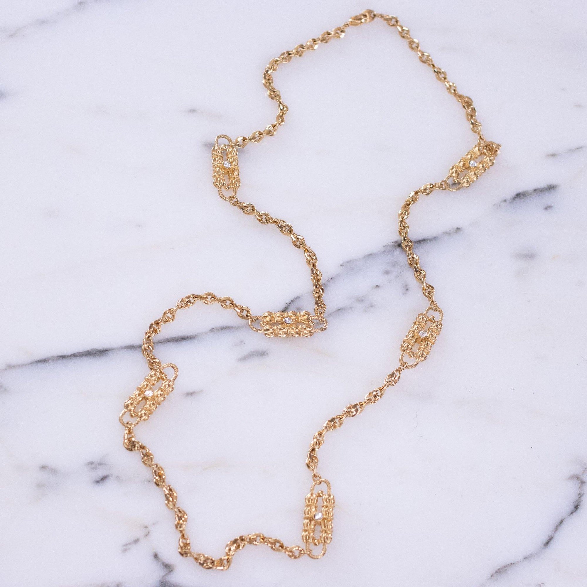 Vintage JBK Paperclip Necklace by Vintage Meet Modern - Vintage Meet Modern Vintage Jewelry - Chicago, Illinois - #oldhollywoodglamour #vintagemeetmodern #designervintage #jewelrybox #antiquejewelry #vintagejewelry
