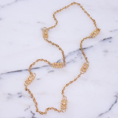 Vintage JBK Paperclip Necklace by Vintage Meet Modern  - Vintage Meet Modern Vintage Jewelry - Chicago, Illinois - #oldhollywoodglamour #vintagemeetmodern #designervintage #jewelrybox #antiquejewelry #vintagejewelry