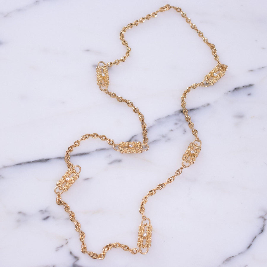 Vintage JBK Paperclip Necklace by Vintage Meet Modern - Vintage Meet Modern Vintage Jewelry - Chicago, Illinois - #oldhollywoodglamour #vintagemeetmodern #designervintage #jewelrybox #antiquejewelry #vintagejewelry