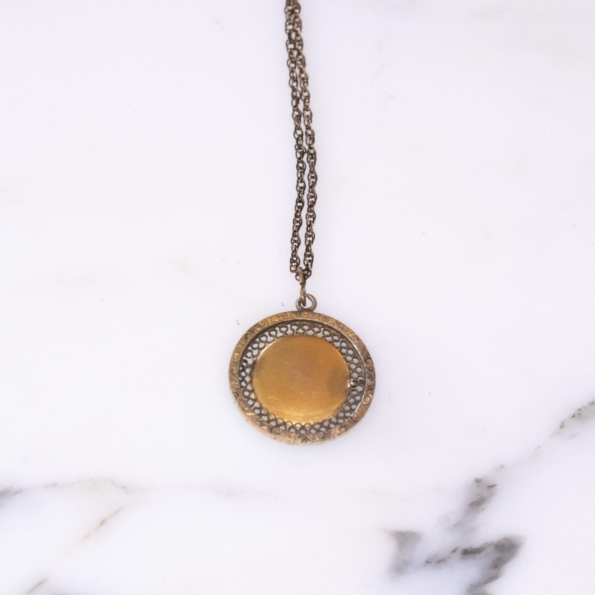 Vintage Art Deco Era Jade Glass Gold Filled Pendant Necklace by Art Deco Era - Vintage Meet Modern Vintage Jewelry - Chicago, Illinois - #oldhollywoodglamour #vintagemeetmodern #designervintage #jewelrybox #antiquejewelry #vintagejewelry