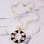 Vintage Kenneth Jay lane Pearl Diamante Crystal and Black Enamel Pendant Statement Necklace
