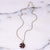 Vintage 1920s 1930s Era Bohemian Garnet Petite Maltese Cross Pendant Necklace