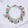 Vintage Faux Pearl with Gold Walking Elephant and Jade Glass Bead Charm Bracelet by Vintage Meet Modern - Vintage Meet Modern Vintage Jewelry - Chicago, Illinois - #oldhollywoodglamour #vintagemeetmodern #designervintage #jewelrybox #antiquejewelry #vintagejewelry