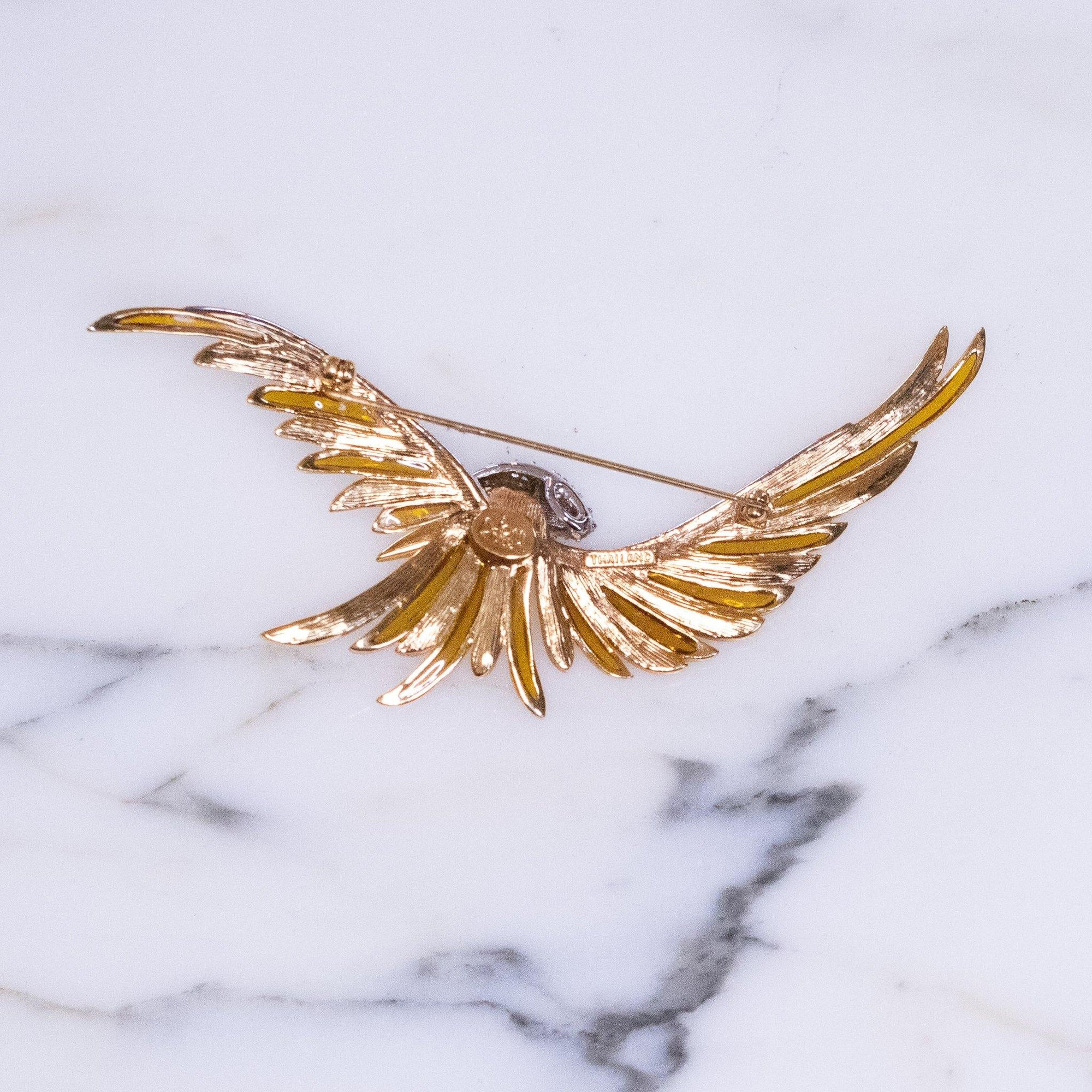 Vintage Joan Rivers Gold Rising Phoenix Brooch by Joan Rivers - Vintage Meet Modern Vintage Jewelry - Chicago, Illinois - #oldhollywoodglamour #vintagemeetmodern #designervintage #jewelrybox #antiquejewelry #vintagejewelry
