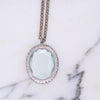 Vintage Aqua Crystal Medallion Pendant by Vintage Meet Modern - Vintage Meet Modern Vintage Jewelry - Chicago, Illinois - #oldhollywoodglamour #vintagemeetmodern #designervintage #jewelrybox #antiquejewelry #vintagejewelry