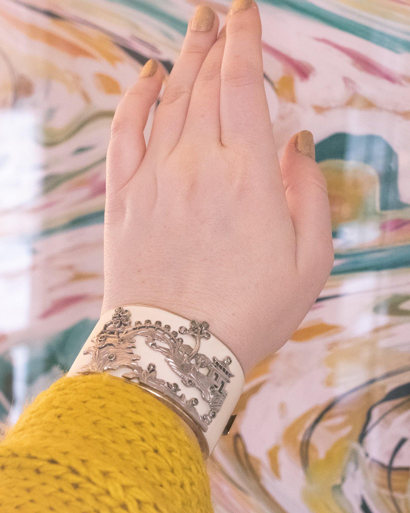 Ciner New York Scenic Garden in Antique Silver by Ciner - Vintage Meet Modern Vintage Jewelry - Chicago, Illinois - #oldhollywoodglamour #vintagemeetmodern #designervintage #jewelrybox #antiquejewelry #vintagejewelry