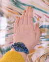 Vintage Juliana Blue Rhinestone Hinged Bracelet by Vintage Meet Modern  - Vintage Meet Modern Vintage Jewelry - Chicago, Illinois - #oldhollywoodglamour #vintagemeetmodern #designervintage #jewelrybox #antiquejewelry #vintagejewelry