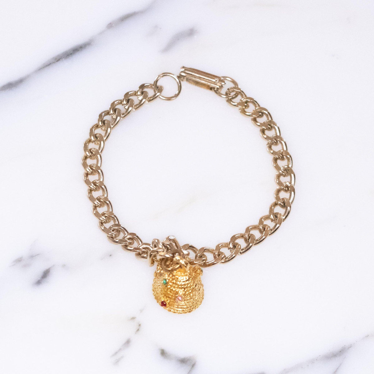 Vintage Bee Hive Bee My Honey Charm Bracelet