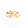 Vintage Monet Gold Crescent Earrings by Monet - Vintage Meet Modern Vintage Jewelry - Chicago, Illinois - #oldhollywoodglamour #vintagemeetmodern #designervintage #jewelrybox #antiquejewelry #vintagejewelry