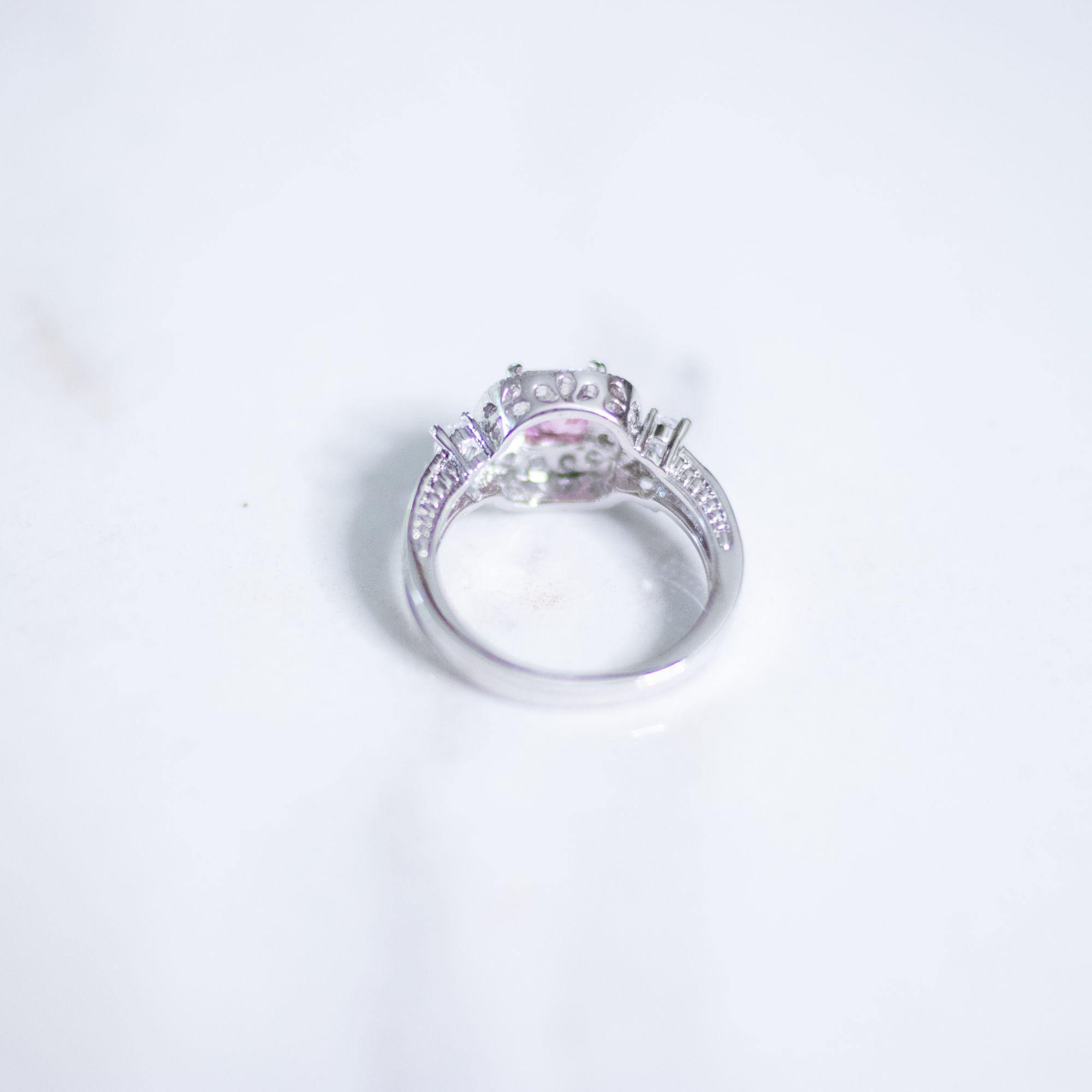 Vintage Art Deco Style Pink Crystal Statement Ring by Unsigned Beauty - Vintage Meet Modern Vintage Jewelry - Chicago, Illinois - #oldhollywoodglamour #vintagemeetmodern #designervintage #jewelrybox #antiquejewelry #vintagejewelry