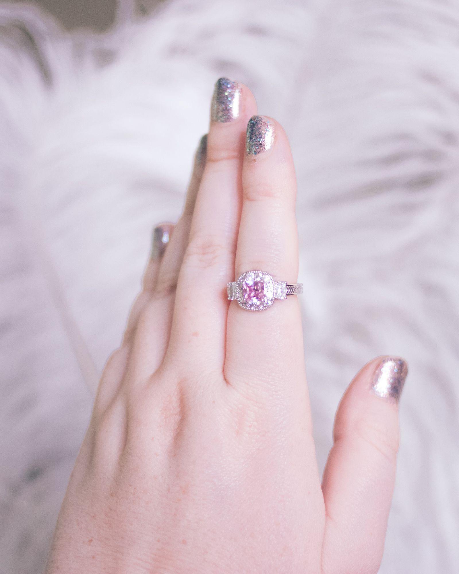 Vintage Art Deco Style Pink Crystal Statement Ring by Unsigned Beauty - Vintage Meet Modern Vintage Jewelry - Chicago, Illinois - #oldhollywoodglamour #vintagemeetmodern #designervintage #jewelrybox #antiquejewelry #vintagejewelry