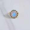 Vintage Turquoise, Tanzanite and Green Tourmaline Statement Ring by Unsigned Beauty - Vintage Meet Modern Vintage Jewelry - Chicago, Illinois - #oldhollywoodglamour #vintagemeetmodern #designervintage #jewelrybox #antiquejewelry #vintagejewelry