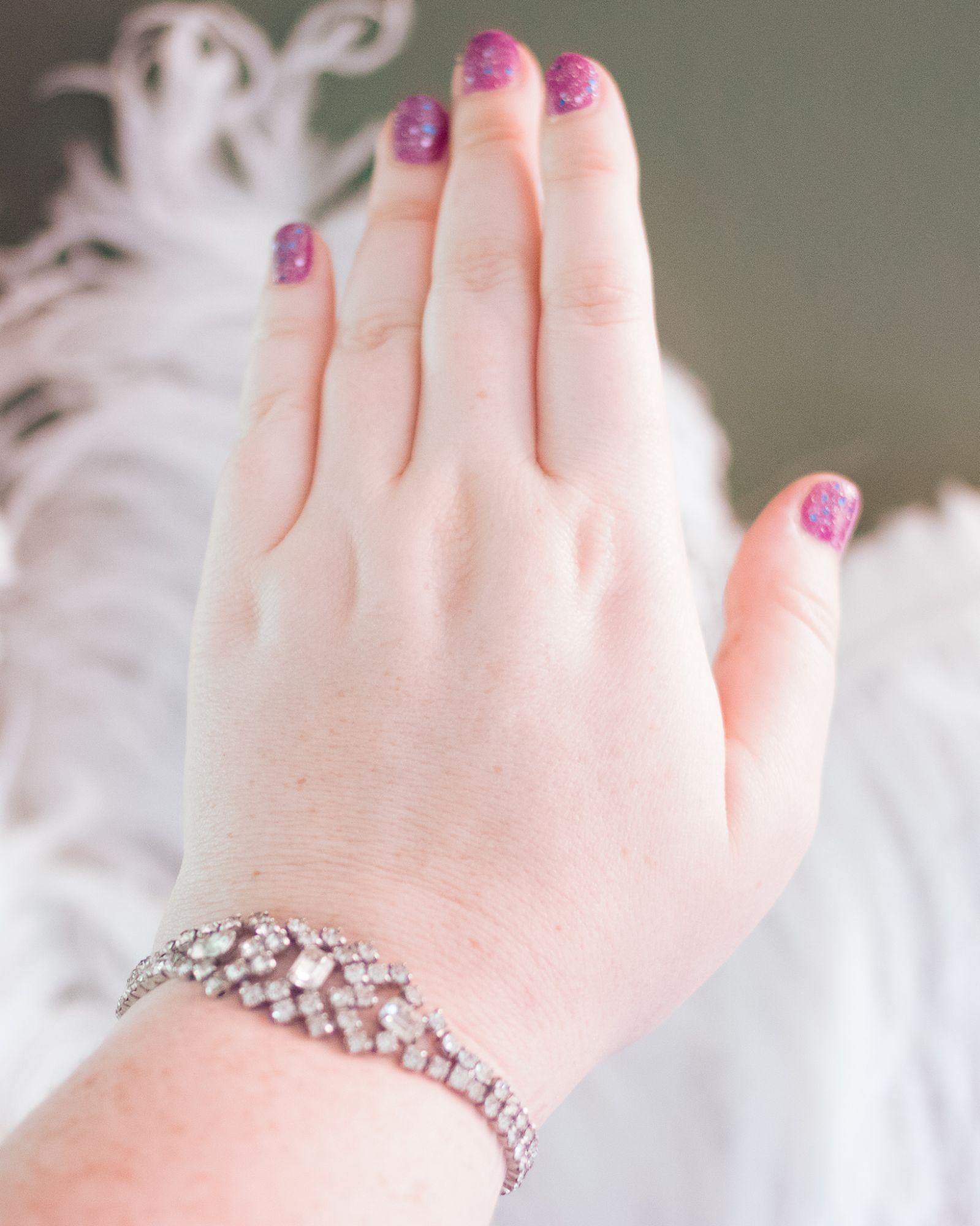 Vintage Art Deco Rhinestone Bracelet  with Emerald Cut Center Stone by Unsigned Beauty - Vintage Meet Modern Vintage Jewelry - Chicago, Illinois - #oldhollywoodglamour #vintagemeetmodern #designervintage #jewelrybox #antiquejewelry #vintagejewelry