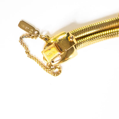 Vintage Monet Gold Buckle Bit Style Bracelet by Monet - Vintage Meet Modern Vintage Jewelry - Chicago, Illinois - #oldhollywoodglamour #vintagemeetmodern #designervintage #jewelrybox #antiquejewelry #vintagejewelry
