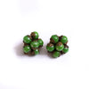 Vintage Made In Italy Green Glass Bead Earrings by Made in Italy - Vintage Meet Modern Vintage Jewelry - Chicago, Illinois - #oldhollywoodglamour #vintagemeetmodern #designervintage #jewelrybox #antiquejewelry #vintagejewelry
