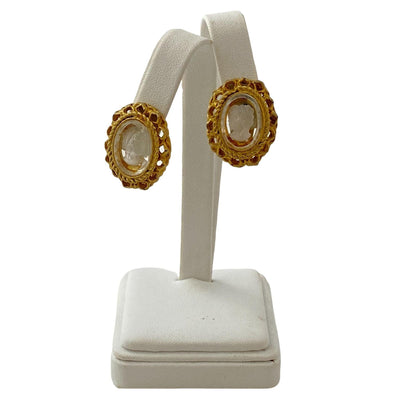 Vintage Victorian Revival Etched Cameo Earrings by Unsigned Beauty - Vintage Meet Modern Vintage Jewelry - Chicago, Illinois - #oldhollywoodglamour #vintagemeetmodern #designervintage #jewelrybox #antiquejewelry #vintagejewelry