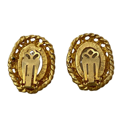 Vintage Victorian Revival Etched Cameo Earrings by Unsigned Beauty - Vintage Meet Modern Vintage Jewelry - Chicago, Illinois - #oldhollywoodglamour #vintagemeetmodern #designervintage #jewelrybox #antiquejewelry #vintagejewelry