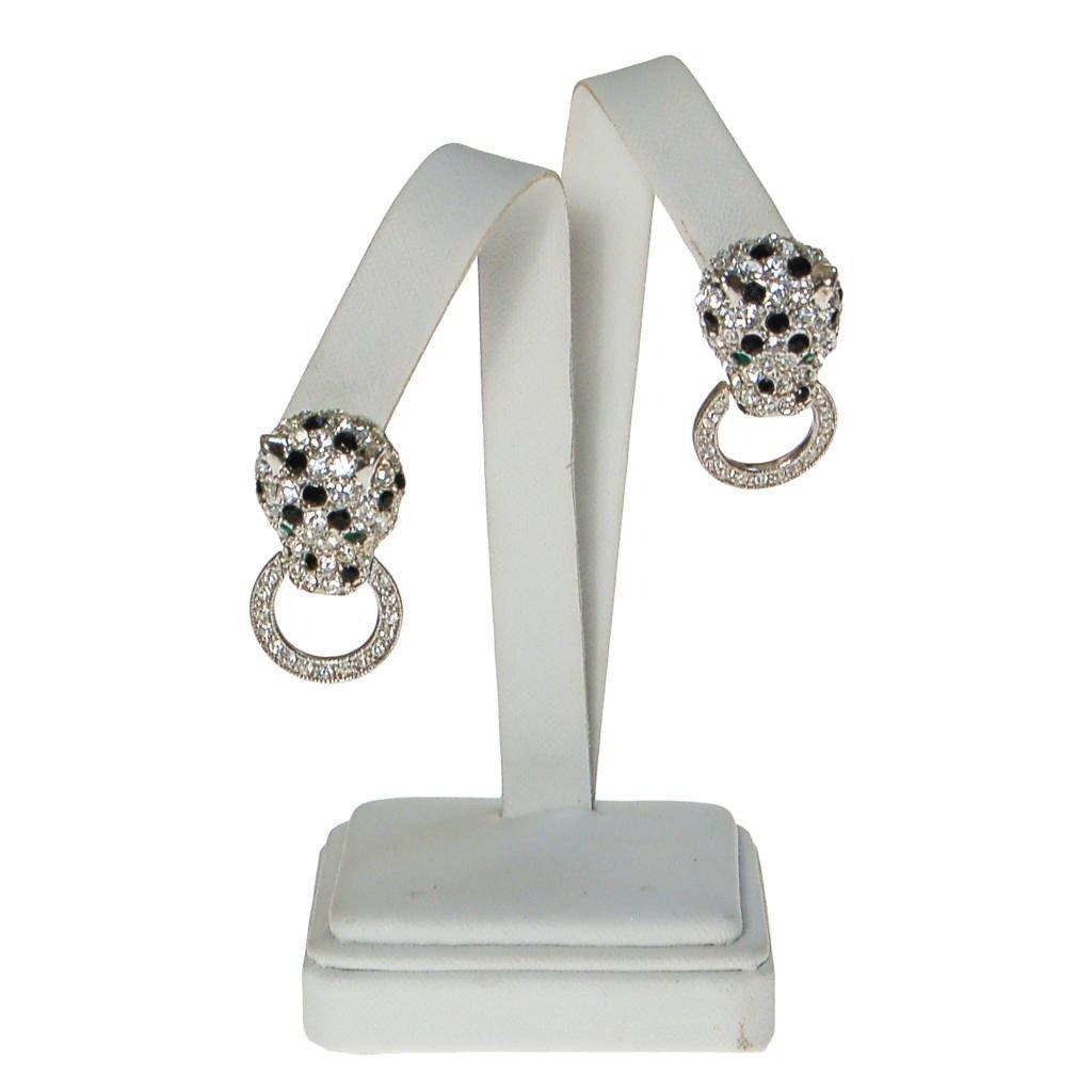 Kenneth Jay Lane Panther Earrings by Kenneth Jay Lane - Vintage Meet Modern Vintage Jewelry - Chicago, Illinois - #oldhollywoodglamour #vintagemeetmodern #designervintage #jewelrybox #antiquejewelry #vintagejewelry