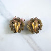 Vintage Pink Porcelain Rose Earrings by Unsigned Beauty - Vintage Meet Modern Vintage Jewelry - Chicago, Illinois - #oldhollywoodglamour #vintagemeetmodern #designervintage #jewelrybox #antiquejewelry #vintagejewelry