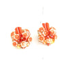 Vintage Orange Flower and Rhinestone Statement Earrings by Unsigned Beauty - Vintage Meet Modern Vintage Jewelry - Chicago, Illinois - #oldhollywoodglamour #vintagemeetmodern #designervintage #jewelrybox #antiquejewelry #vintagejewelry
