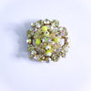 Vintage Yellow Bead and Aurora Borealis Brooch by Regency - Vintage Meet Modern Vintage Jewelry - Chicago, Illinois - #oldhollywoodglamour #vintagemeetmodern #designervintage #jewelrybox #antiquejewelry #vintagejewelry