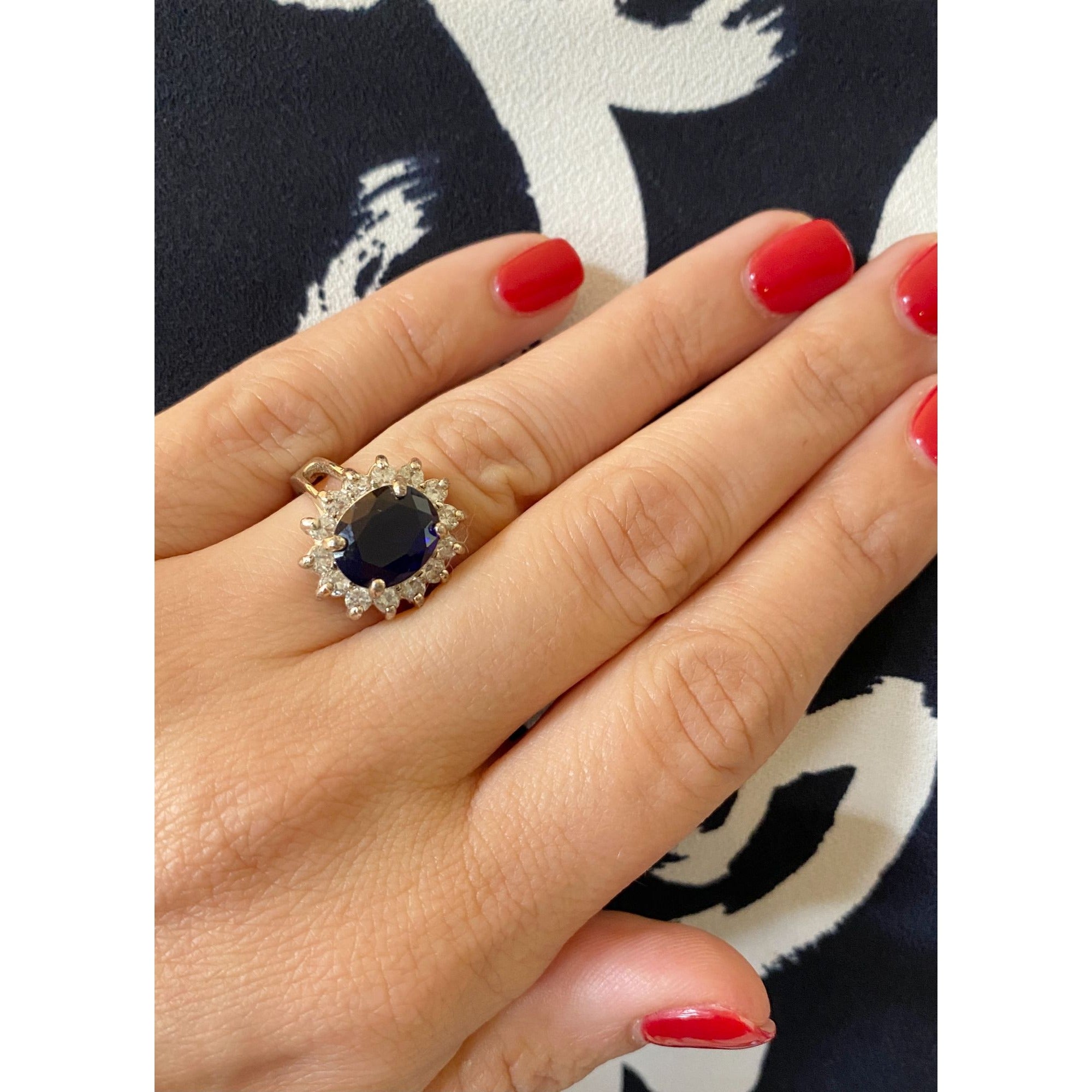 J.Crew Dark Navy and White Abstract Print Square Neck Blouse by J.Crew 365 - Vintage Meet Modern Vintage Jewelry - Chicago, Illinois - #oldhollywoodglamour #vintagemeetmodern #designervintage #jewelrybox #antiquejewelry #vintagejewelry