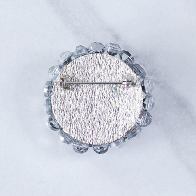 Vintage Vogue Bijoux Mirrored Silver Rhinestone Beaded Cluster Brooch by Unsigned Beauty - Vintage Meet Modern Vintage Jewelry - Chicago, Illinois - #oldhollywoodglamour #vintagemeetmodern #designervintage #jewelrybox #antiquejewelry #vintagejewelry