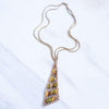 Vintage Amber, Peridot, Citrine, Rhinestone Modernist Statement Necklace by Unsigned Beauty - Vintage Meet Modern Vintage Jewelry - Chicago, Illinois - #oldhollywoodglamour #vintagemeetmodern #designervintage #jewelrybox #antiquejewelry #vintagejewelry